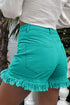 Frayed Edge Mid Rise Denim Shorts